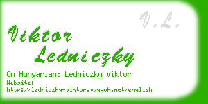 viktor ledniczky business card